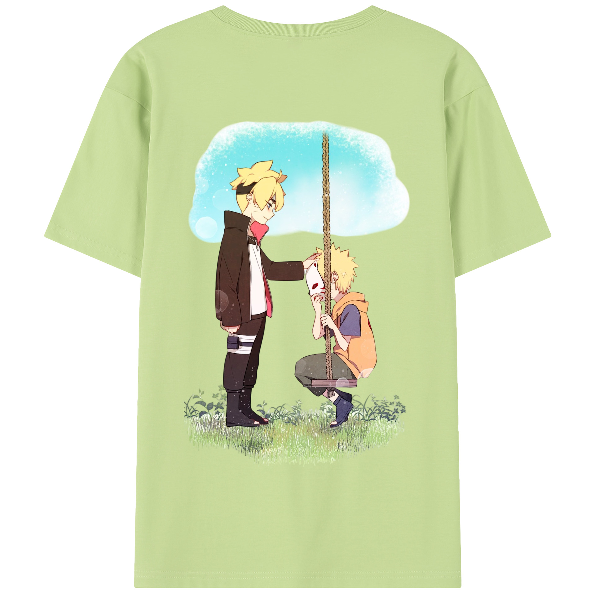 （画像用） NARUTO -ナルト- うずまき ボルト Uzumaki Boruto 綿100％半袖Tシャツ（背面プリント）